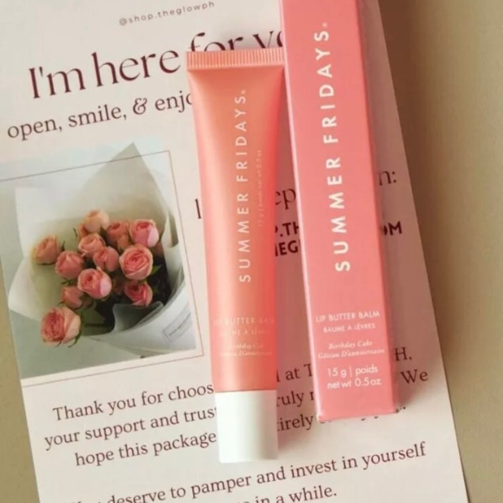 🌸New Summer Fridays Lip Butter Balm Birthday Cake Limited Edition 0.5oz/…